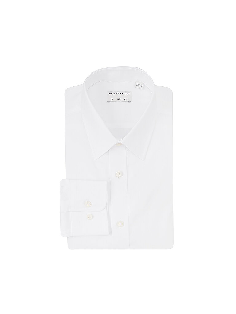 TIGER OF SWEDEN Hemd Slim Fit ADLEY C weiss   44 herren